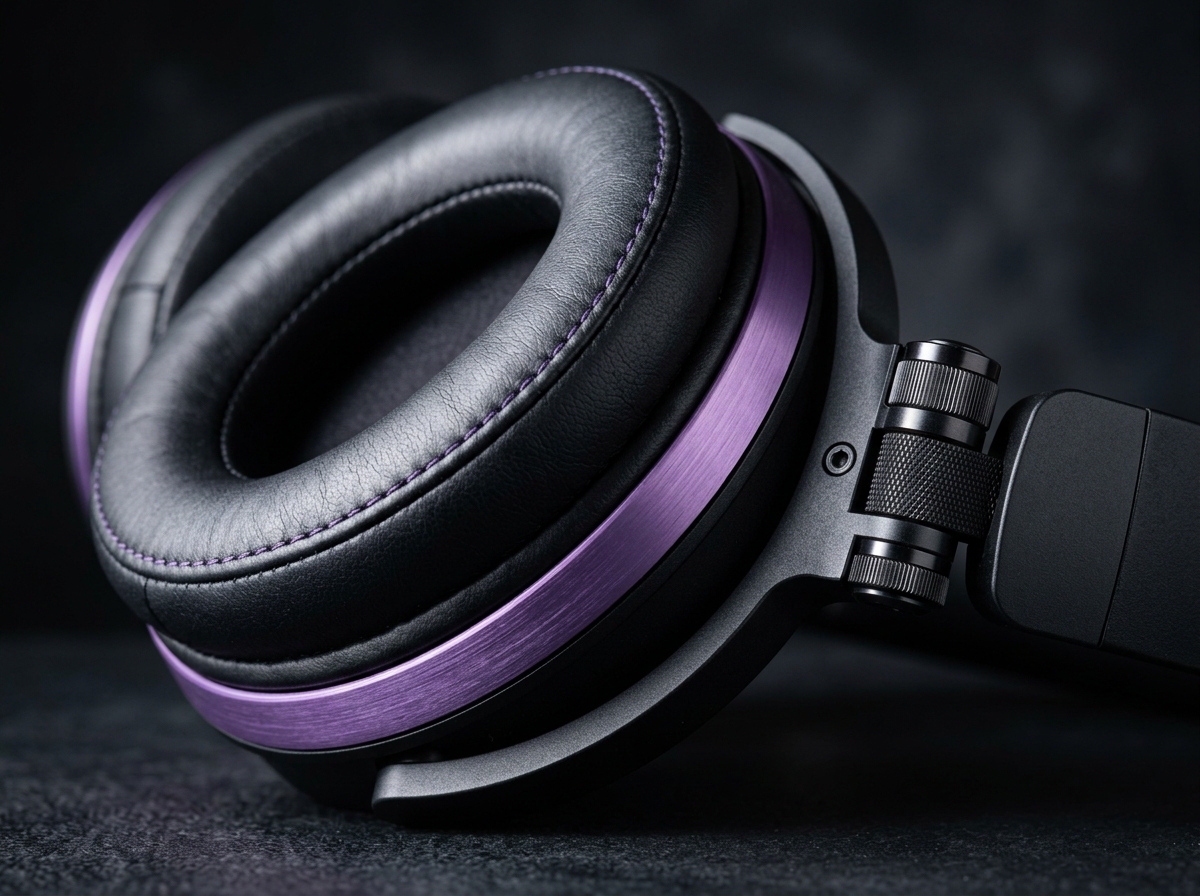 Close-up of Lumen ear cup craftsmanship